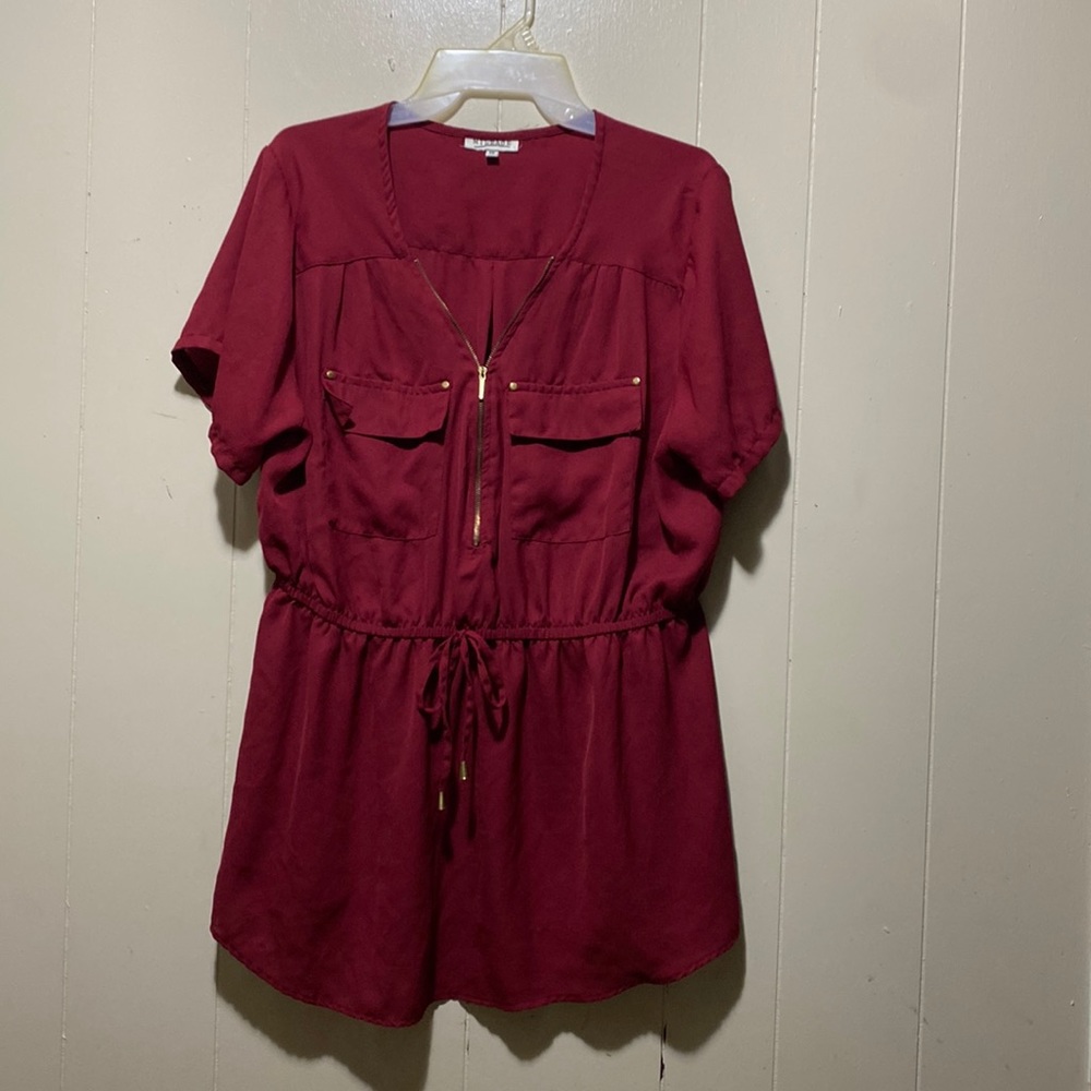 Mileage burgundy women blouse size XL